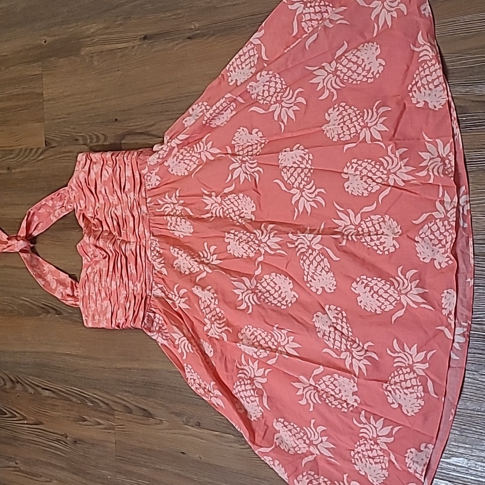 Tommy Bahama Coral Dress with Pineapple Design for women zise‎ 6 new no tag.